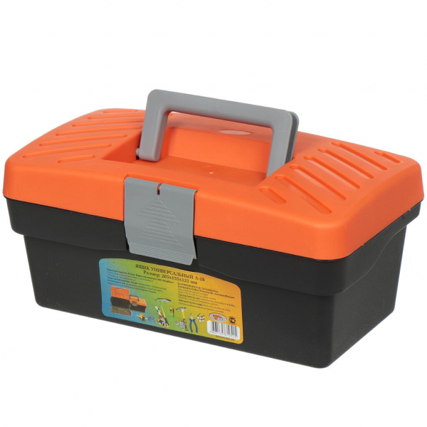 Ящик для инструментов, 12 '', 28.5х15.5х12.5 см, пластик, Blocker, Profbox, пластиковый замок, с лотком, А-28